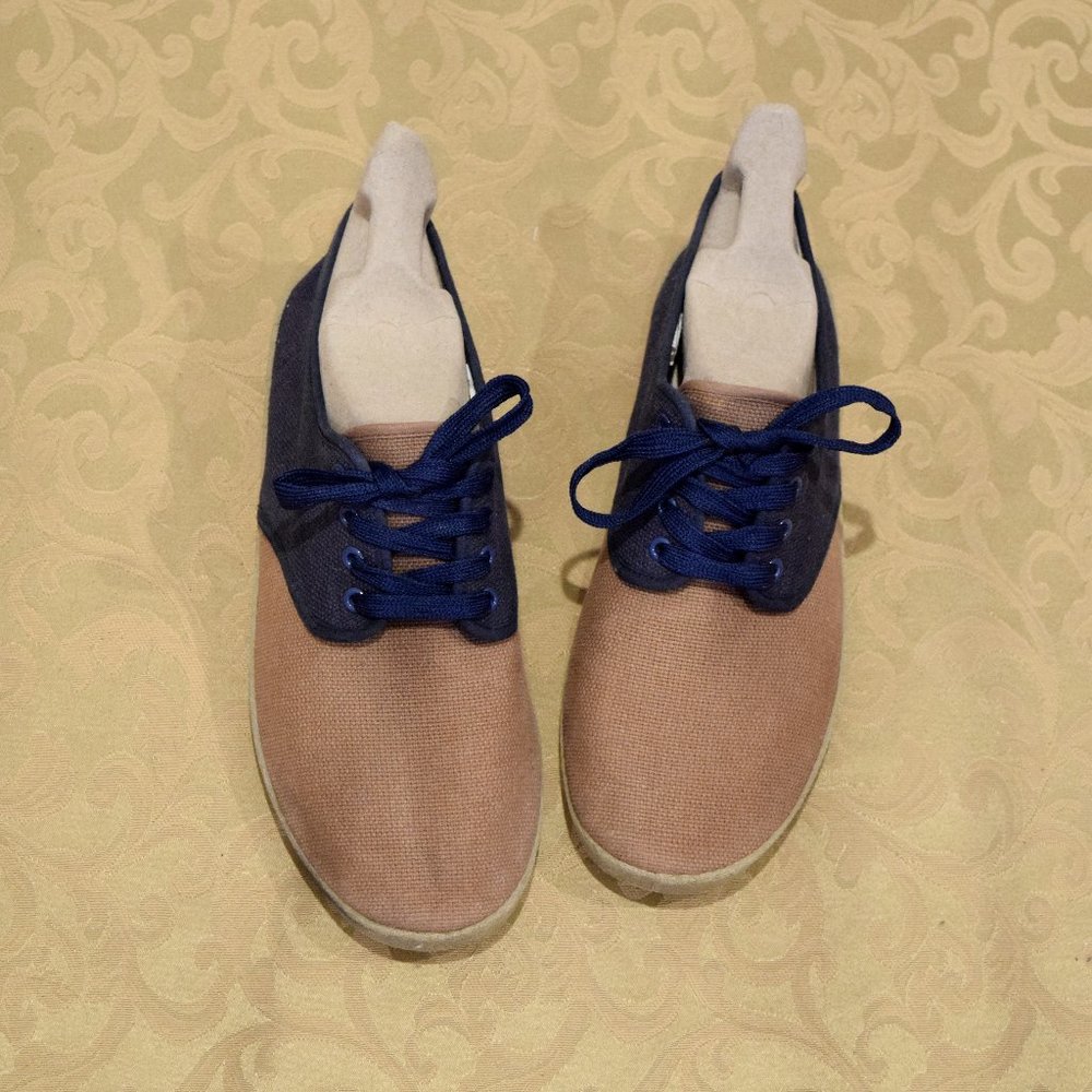 Brown & Navy Oxford Vans Style Shoes